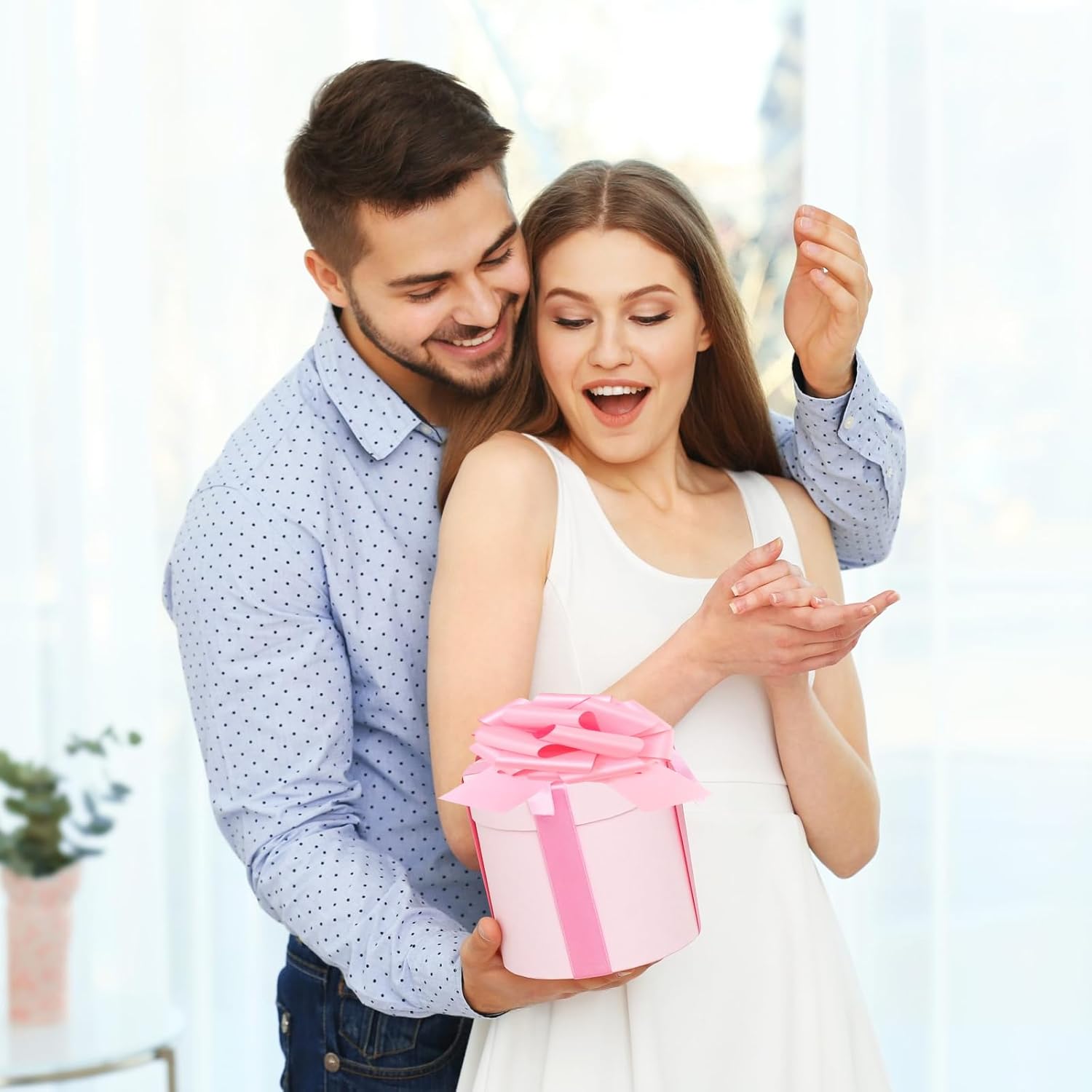 Big Pink Bow,Big Pink Bow for Gift,Suitable for Wedding Baskets,Large Appliances,Bicycles,Tabletop Decorations and Party Event Decorations image 5 of 7 B0F1XZ8GRF