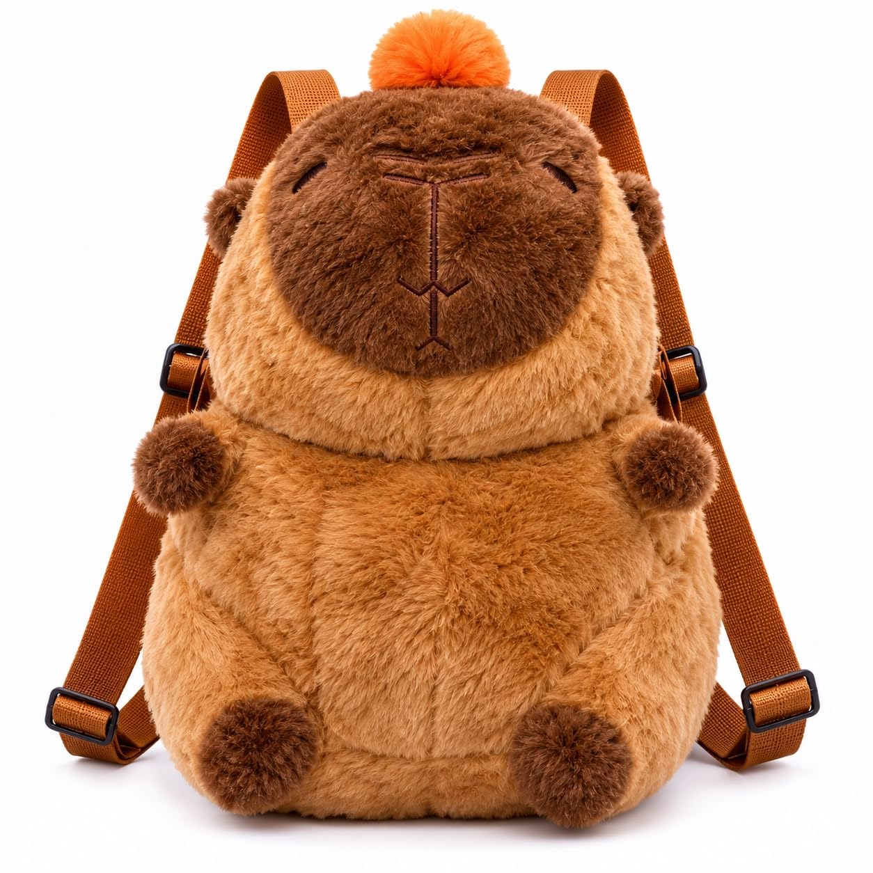 Cute Plush Capybara Backpack for Kids | Soft Stuffed Animal School Bag | Lightweight Cartoon Travel Backpack | Gift for Boys & Girls | Brown-picture-11