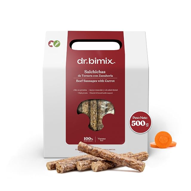 dr. bimix Palitos de Ternera con Zanahoria para Perros Snack 500g
