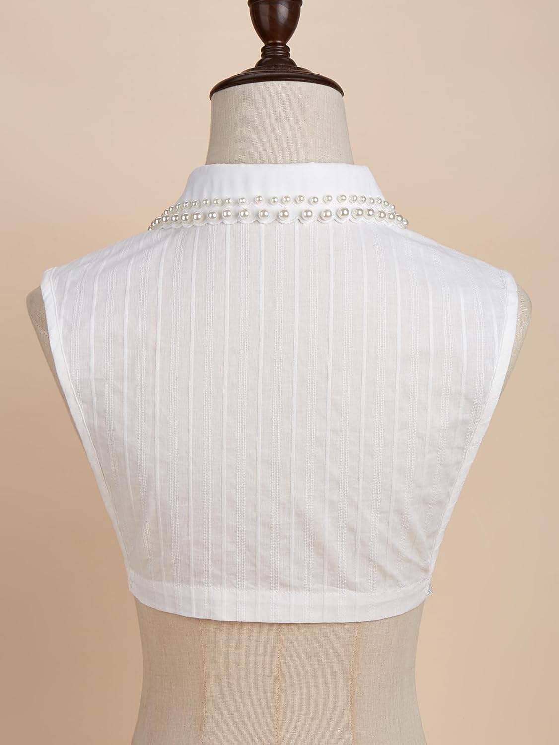 Handcrafted Faux Diamond and Pearl Fake Collar Shirts Versatile Dickey Collar Half Shirt Collar for Women - Image 3