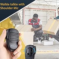 Vista 8 de Retevis Radio RT86 de 2 vías de largo alcance, radio profesional Walkie Talkies con micrófono, radios bidireccionales resistentes, alta potencia