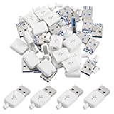 Teansic 20 Sets USB 3.0 Male Soldered Connector,USB 3.0 Type A Socket with White Housing for Laptop, Hard Drive, USB CDs, Keyboards