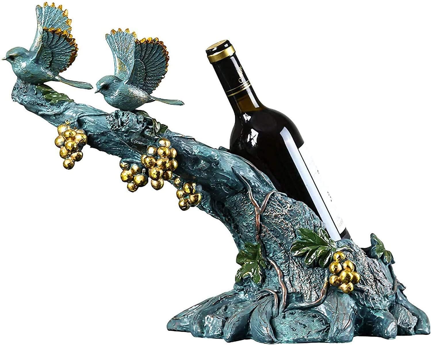 Industrial Tabletop Wine Racks Bottles Holder for 1 Bottles Desktop Decorating Wine Shelf Lover Gifts Wine Racks for Women