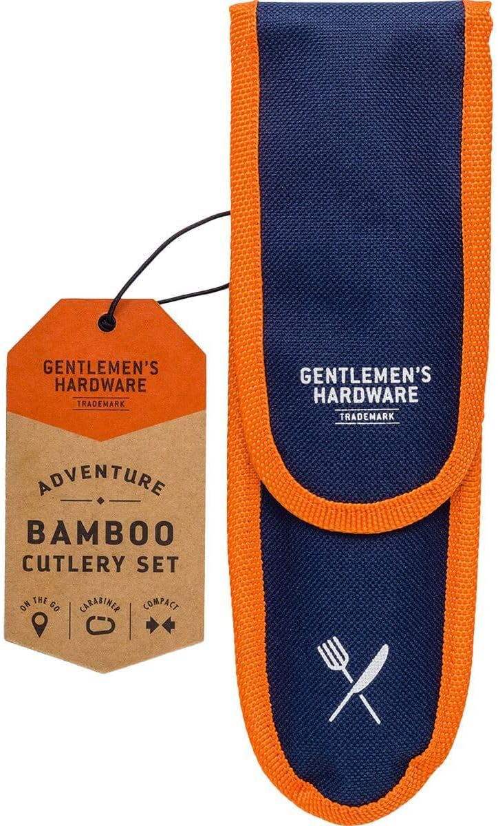 Gentlemen's Hardware, Travel Bamboo Cutlery Set, One Color, One Size image 3
