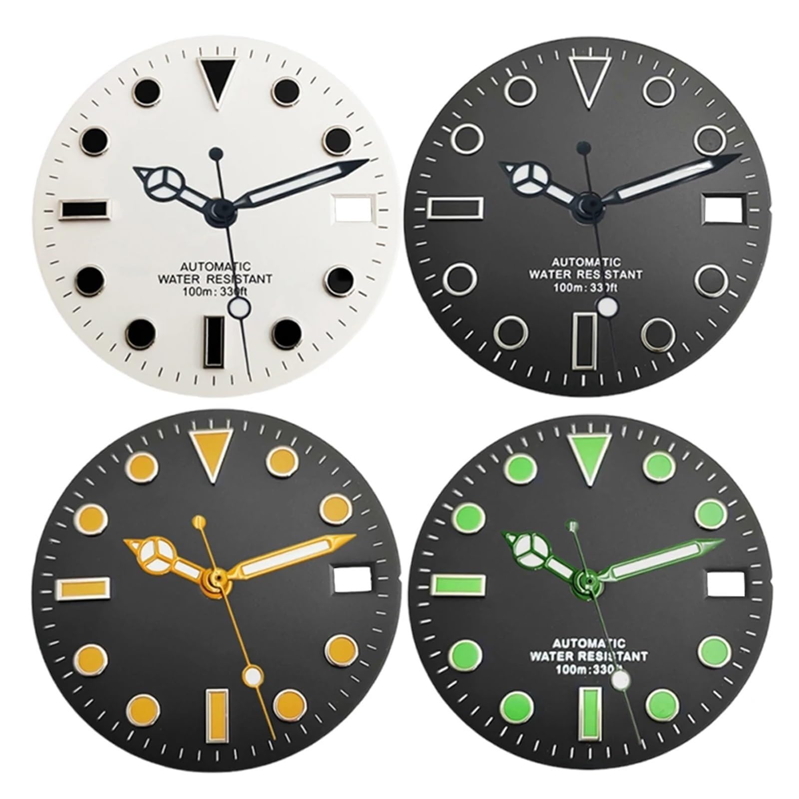 1 szt. 28,5 mm NH35 NH36 Tarcza zegarka z rękami Sterylne czarne białe twarze Akcesoria do mechanizmów automatycznych(Dial with Hands 2)