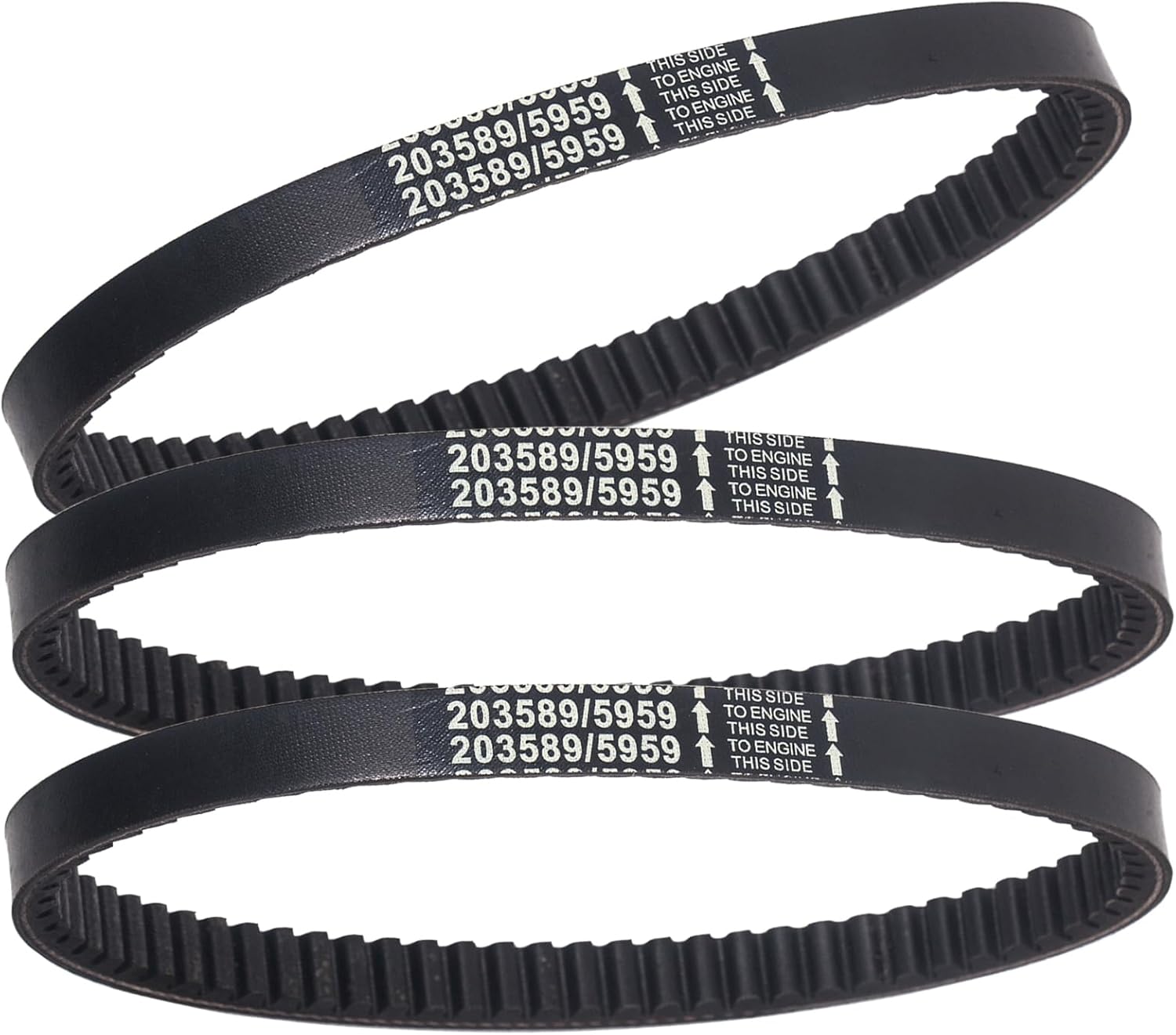 30 Series Go Kart Belt 203589/5959 - Fit Manco 5959/Comet 203589, TAV2, 5HP-7HP Engines, Coleman KT196, Murray 12-8487 (3 Pack)