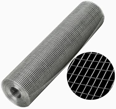 XXIOJUN 304 Stainless Steel Welded Wire Mesh1/2in - Never Rust and Heat Resistant - Easy to Cut and Sturdy, Rodent Animal Cage BBQ Metal Mesh Sheet, Window Metal Screen