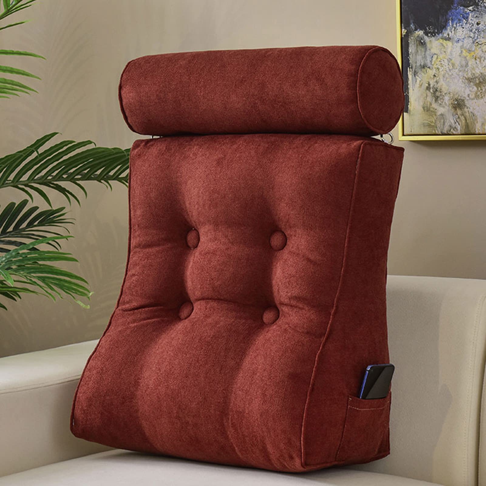 SBZIOJHDR backrest cushion, Reading Pillows,Lumbar Support Cushion,Rest Backrest Pillow,Great As for Books Or Gaming