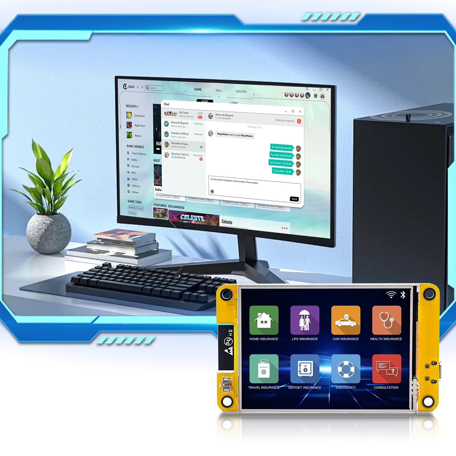 Vegena ESP32 wyświetlacz 2,8 cala, ekran dotykowy TFT kompatybilny z WiFi 240 x 320 WiFi + moduł Bluetooth, panel rozwojowy, moduł TFT z Arduino/LVGL