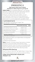 Vista 2 de Probiotic-5 - Complejo probiótico de amplio espectro con 5 mil millones de microorganismos y 5 cepas probióticas únicas por cápsula.
