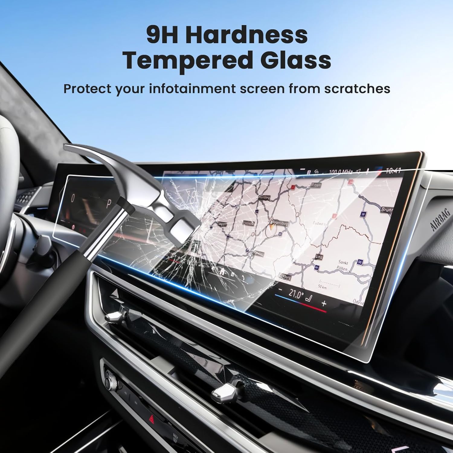 Screen Protector for 2024-2026 BMW X5 X6 X7 i7/2022-2025 2026 i4 iX 14.9 Inch Navigation + 12.3 Inch Dash Screen, Tempered Glass Touchscreen Protector Navigation Screen Cover Protective Film
