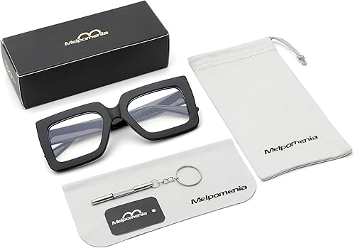 Miniatura 6 de Melpomenia Gafas de luz azul de gran tamaño para mujer, gafas de marco grande de moda, gafas sin receta