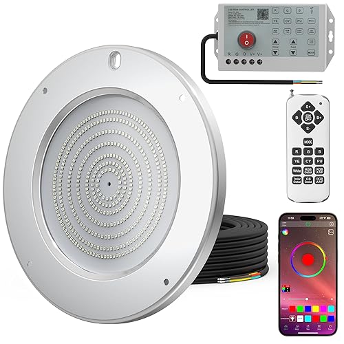 Venste 10 Inch Multicolor Smart Pool Light with 50 Foot