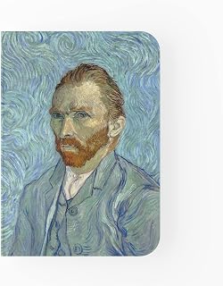 Caderno Van Gogh "Auto-retrato" Capa Flexível com Toque Aveludado, 80 Páginas, 20x14cm