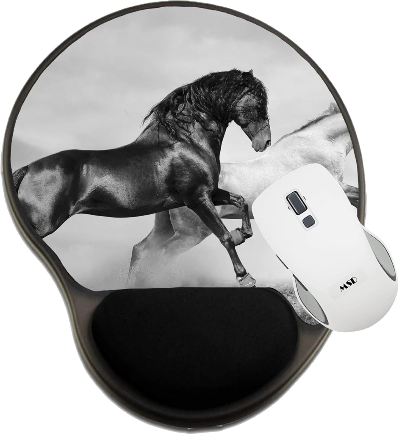 MSD Mousepad Wrist Rest Protected Mouse Pads, Mat with Wrist Support, horses in summer IMAGE ID 13274988