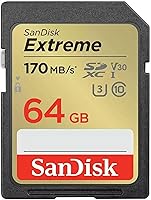 Vista 1 de SanDisk Tarjeta de memoria Extreme SDXC UHS-I U3 de 64 GB, velocidad de lectura de hasta 150 MB/s