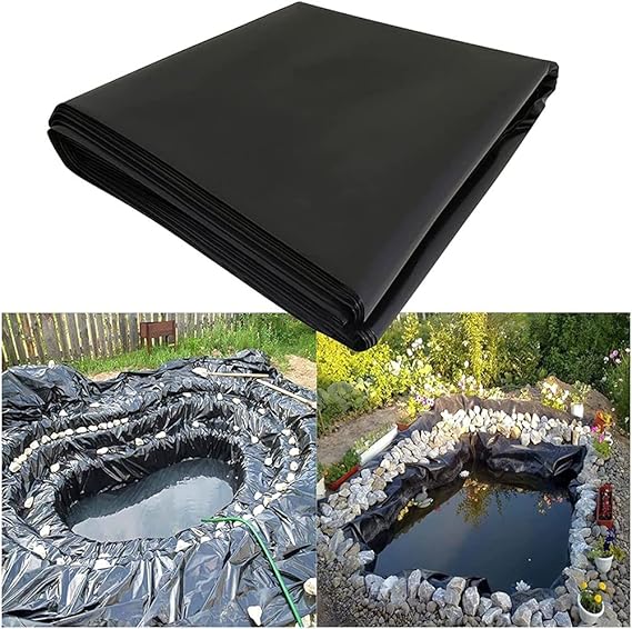 Image Zwpily Pond Liners Large Gardens Pools Membrane UV And Weather Resistant Impermeable Film for Fish Pond Bed Liners Reinforced Landscaping,9 * 20m Image Zwpily Pond Liners Large Gardens Pools Membrane UV And Weather Resistant Impermeable Film for Fish Pond Bed Liners Reinforced Landscaping,9 * 20m