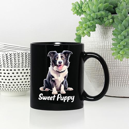 Miniatura 10 de Taza de café de Bulldog Inglés con nombre personalizado, regalo para hombres, mujeres, amantes de los perros, taza de cerámica negra personalizada