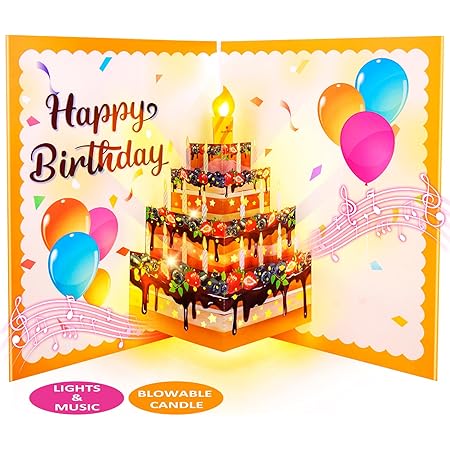 40th Birthday Card With Lights & Music - "Back In 1985" Retro Pop-Up Boombox Card With Trivia