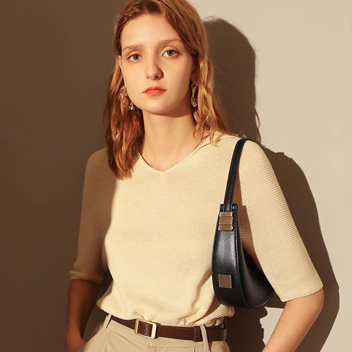 Small Purse for women,Trendy Cute Shoulder Bags Small Clutch Hobo Tote Handbag With Double Zipper Closure - Image 2