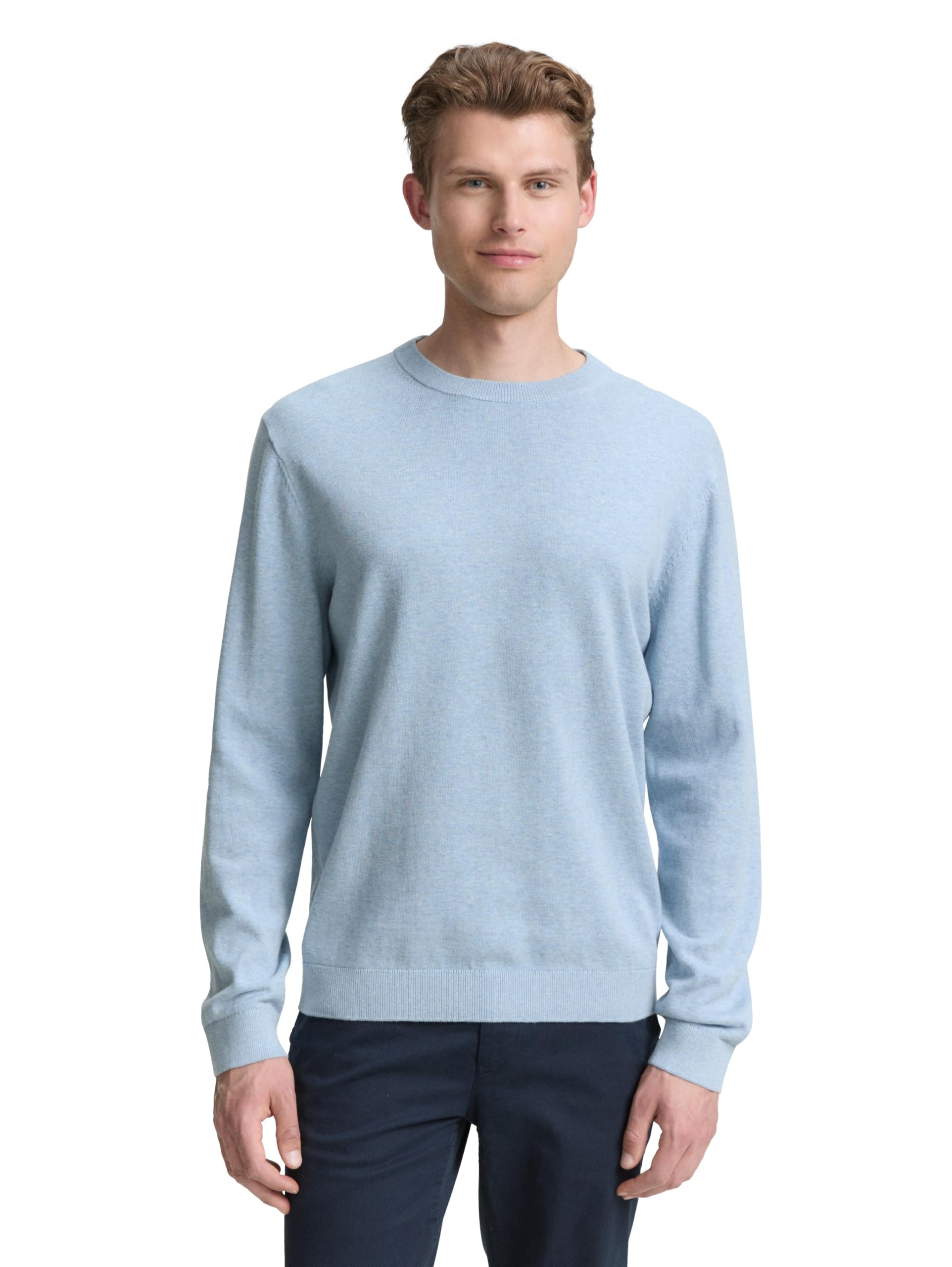 TOM TAILOR Herren Strickpullover mit Crewneck