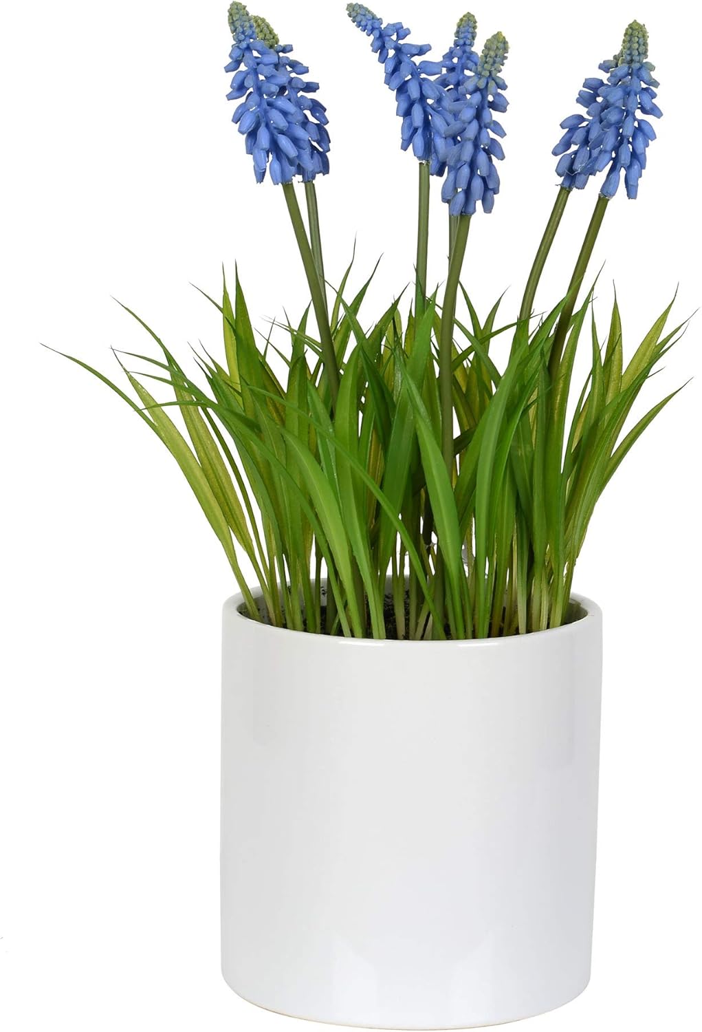 Vickerman Everyday 13.5" Indoor Artificial Purple Hyacinth Flower - Decorative Ceramic Pot - Decorative and Durable Plastic Arrangement - Maintenance Free