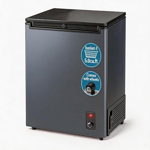 Snowflk 96LE 5 cu ft Chest Freezer Black