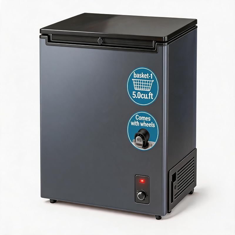 Snowflk 96LE 5 cu ft Chest Freezer Black — 1 of 8