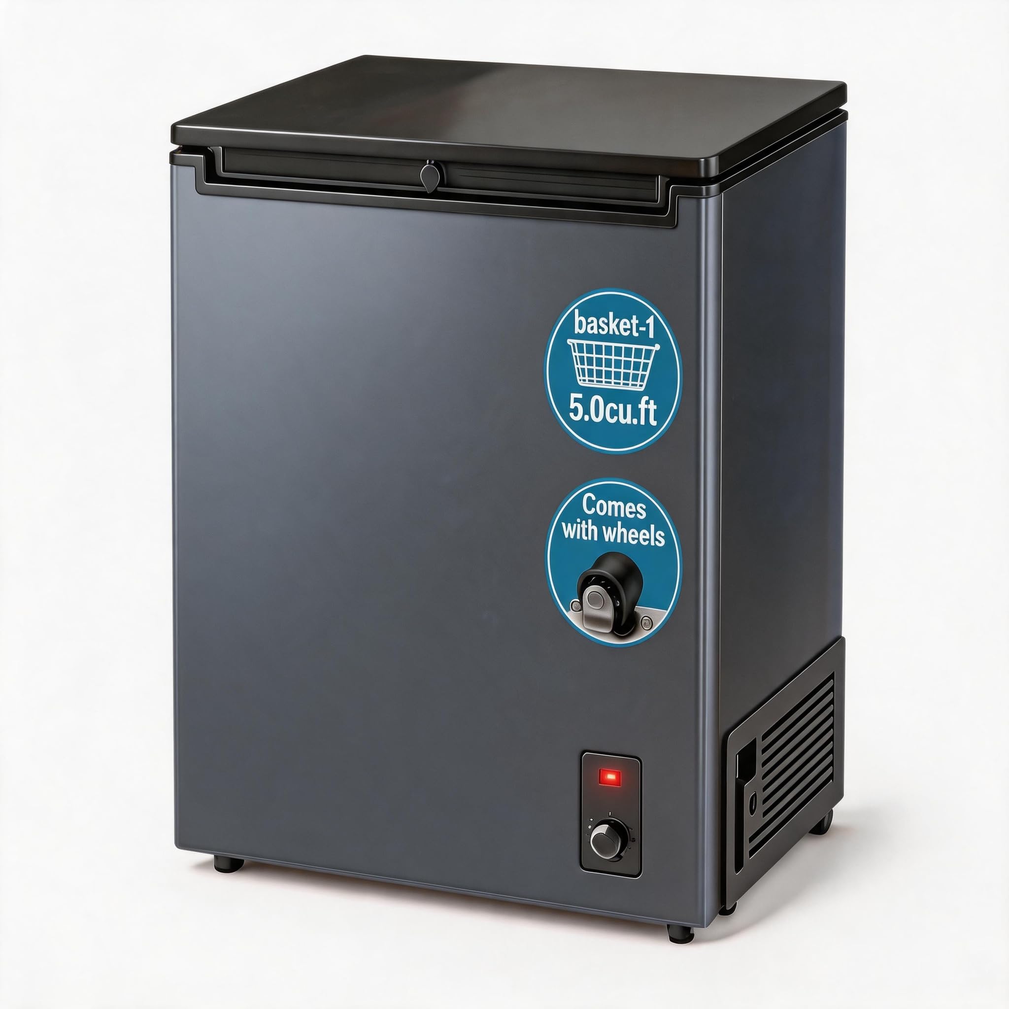 Snowflk 96LE 5 cu ft Chest Freezer Black