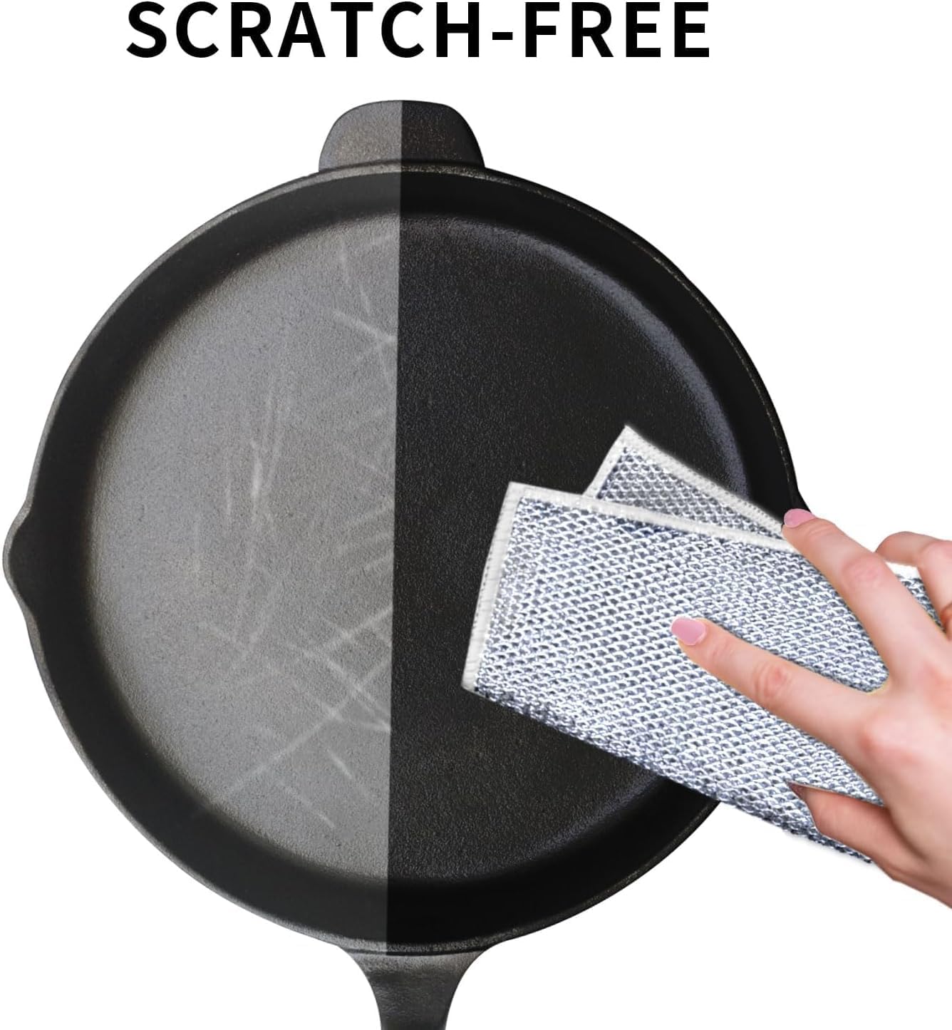MustHome Scrubber for Utensils | Steel Scrubber for Utensils | Steel Scrubber Combo Set Steel Wool Pads, Kitchen Cleaner, Heavy Duty Cleaning Supplies - for Tough Cleaning (4) 2
