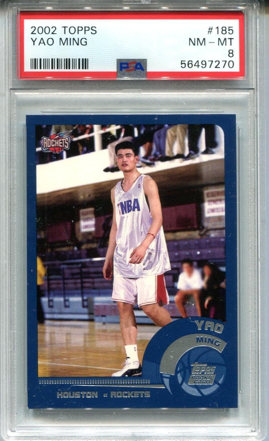 Yao Ming 2002 Topps #185 PSA NM-MT 8 Card - Unsigned Basketball Cards