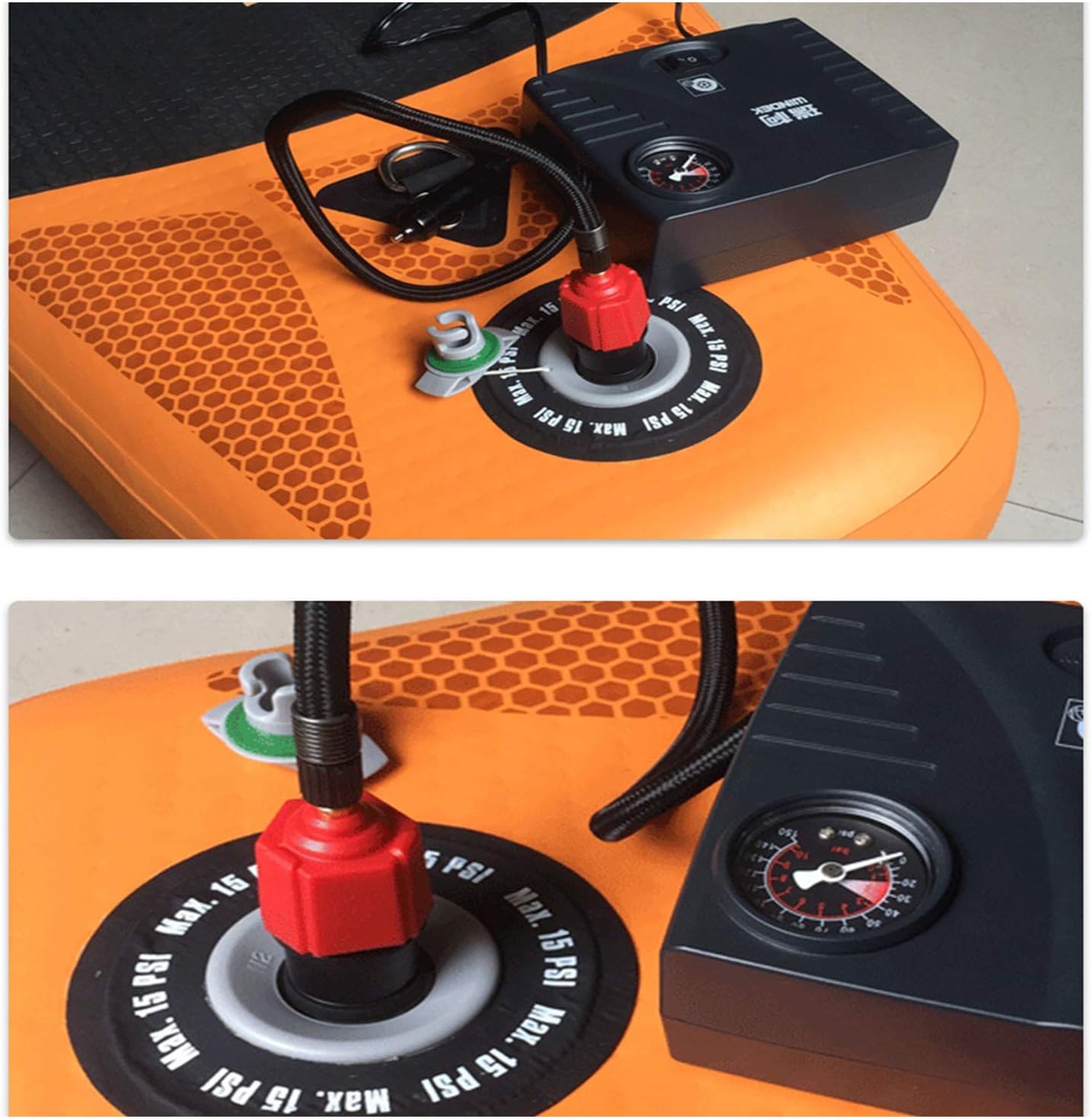 Oumers Inflatable SUP Pump Adaptor Air Pump Converter, 4 Standards Conventional Air Valve Attachment for Inflatable Boat, Stand Up Paddle Board, Inflatable Bed, Etc