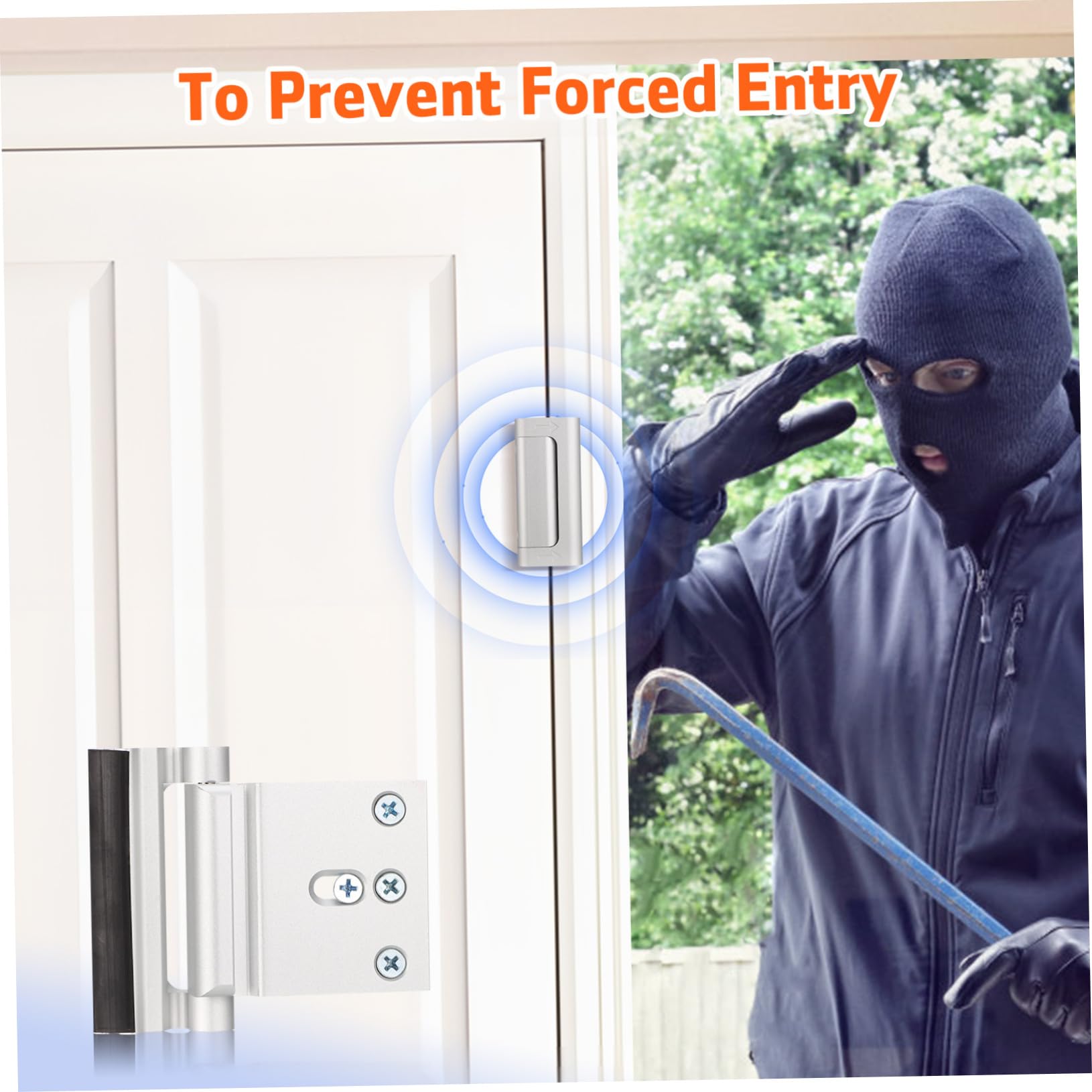 2pezzi Serratura Di Rinforzo Per Porta Dispositivo Di Sicurezza Per Porte Serratura Di Sicurezza Per Porta Interna Realizzata in Lega Di Alluminio Resistente e Durevole Facile Da i