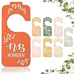 Colorful Baby Clothes Dividers for Closet - 8 Pcs Wooden Baby Clothes Tags Organizer from Newborn to 24 Months Easily Organize Your Nursery Room for Girl and Boy