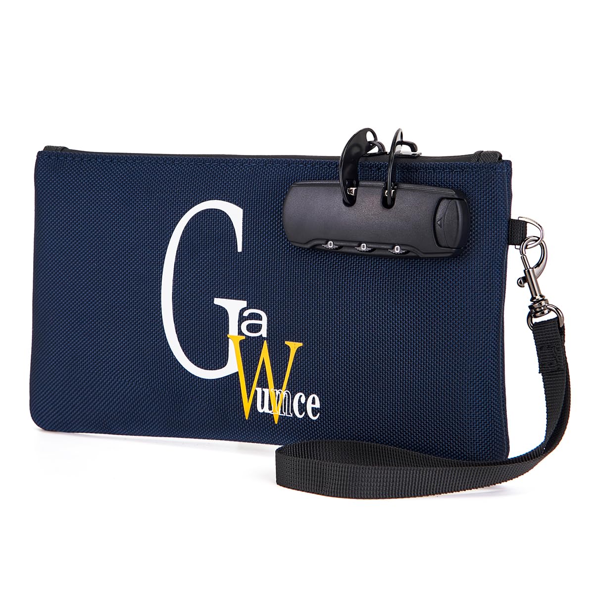 Small Money Bag with Lock Portable Cash Bag Travel Safe，Blue：Small