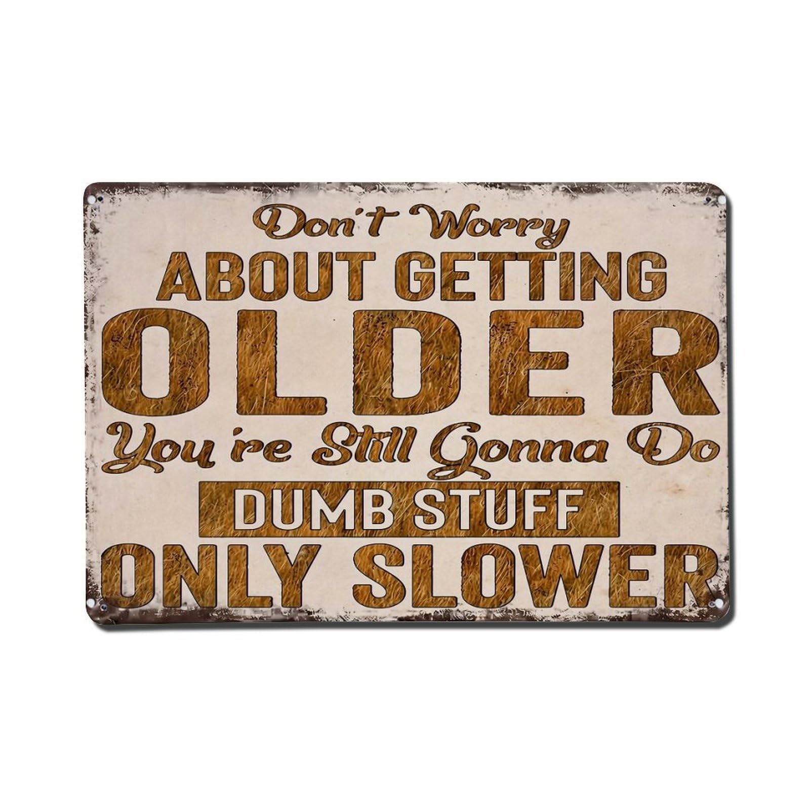 Bliveurn Vintage Funny Inspirational Quote Sign Retro Metal Tin Sign, Metal Poster For Home, Gaming Room, Studio Workshop,Bar,Garage Wall Art Decor 8X12 Inch