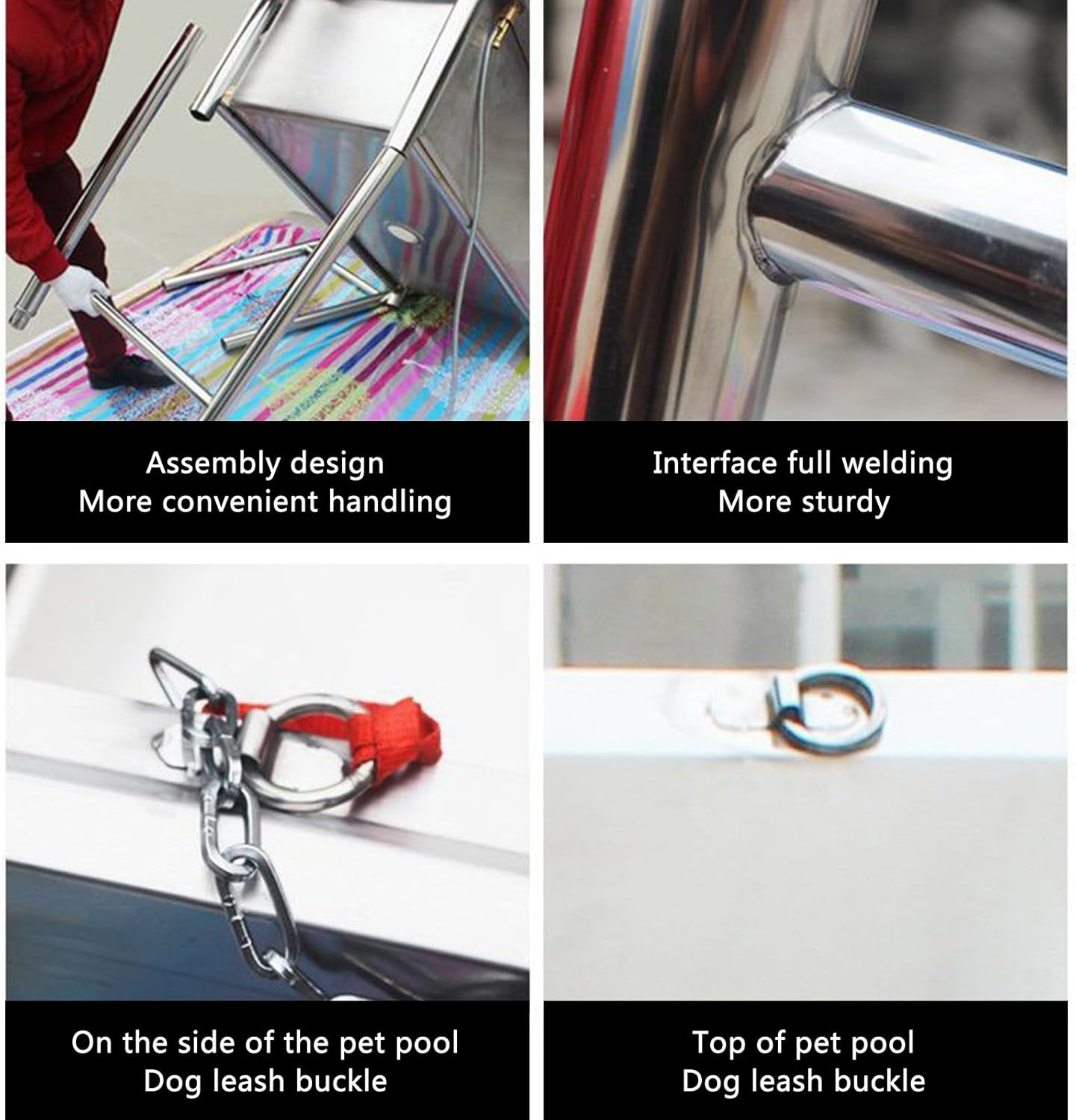 Professional Stainless Steel Pet Bathtub, Dog Grooming Wash Station for Large, Medium & Small Dogs - 47in Bathing Sink, Ideal for Home Use and Grooming Services