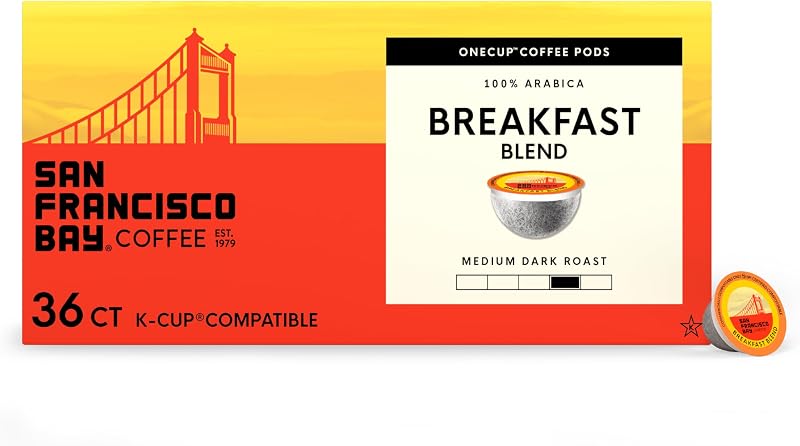 Mezcla de desayuno de la Bahía de San Francisco, cápsulas de café compatibles con K-Cup, 36 unidades