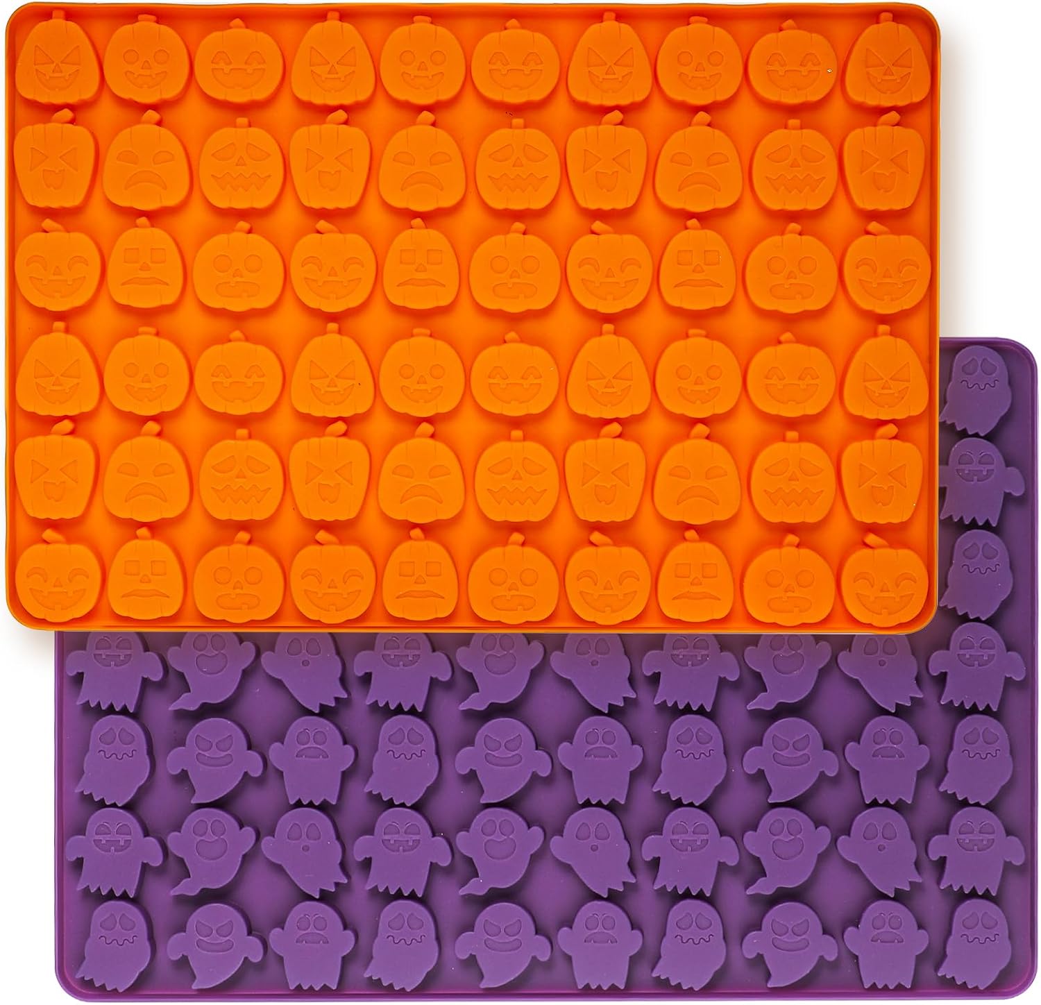 ake Halloween Chocolate Moulds Silicone 58 Cavity Mini Pumpkin Mould