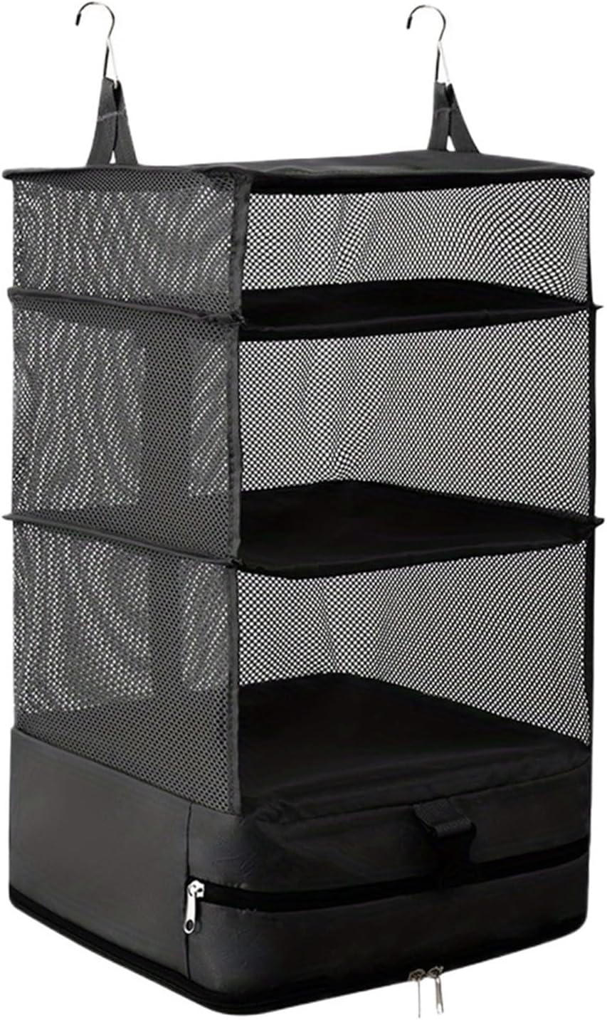 1Pcs 4 Tier Shelf Hanging Closet Organizer(Beige)