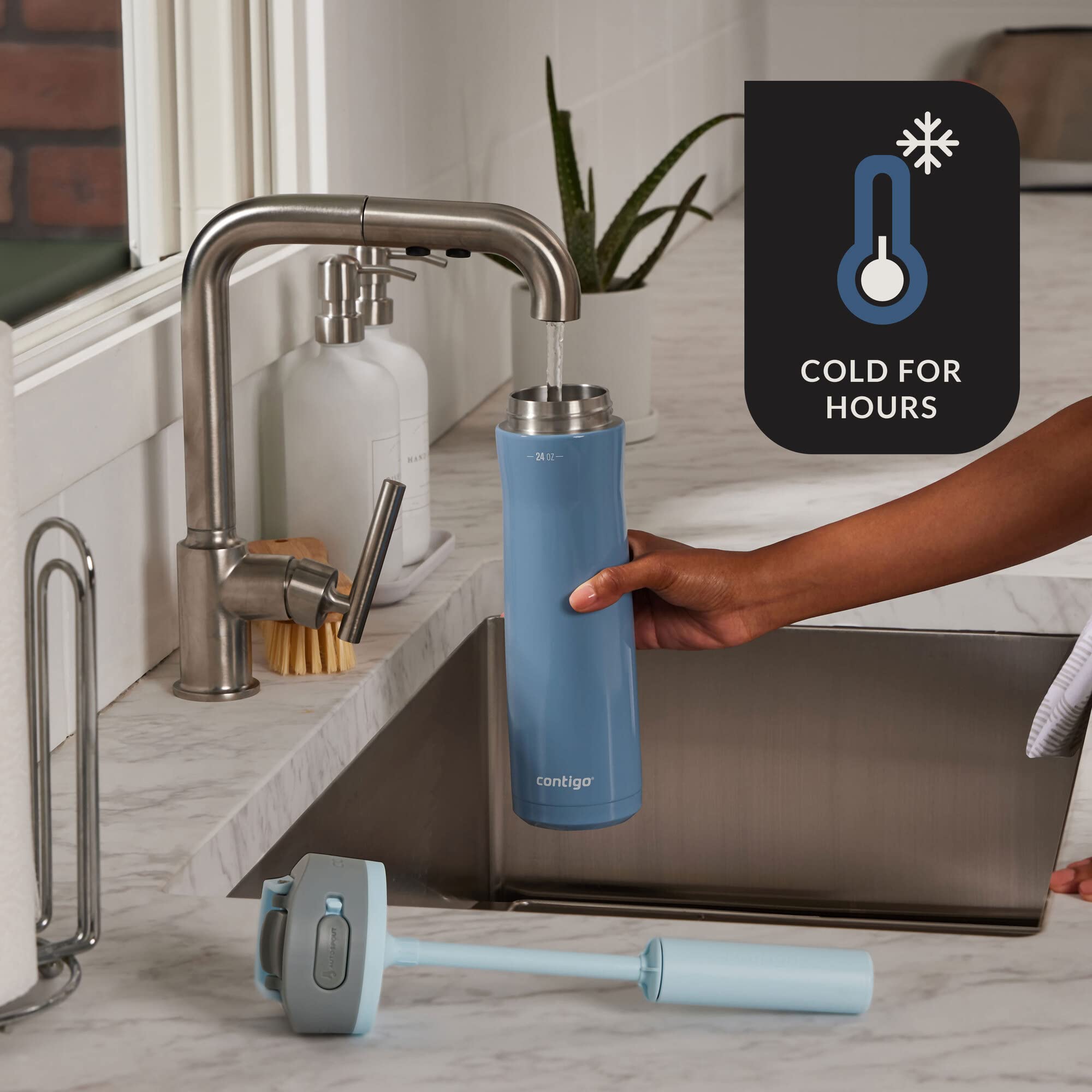Contigo Dunkle Eisflasche, 680 ml