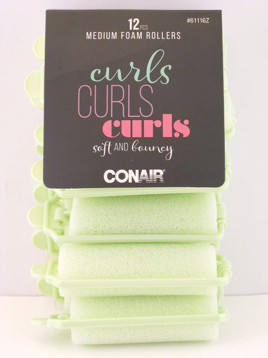 Rulos de pelo de espuma mediana Conair - 12 unidades