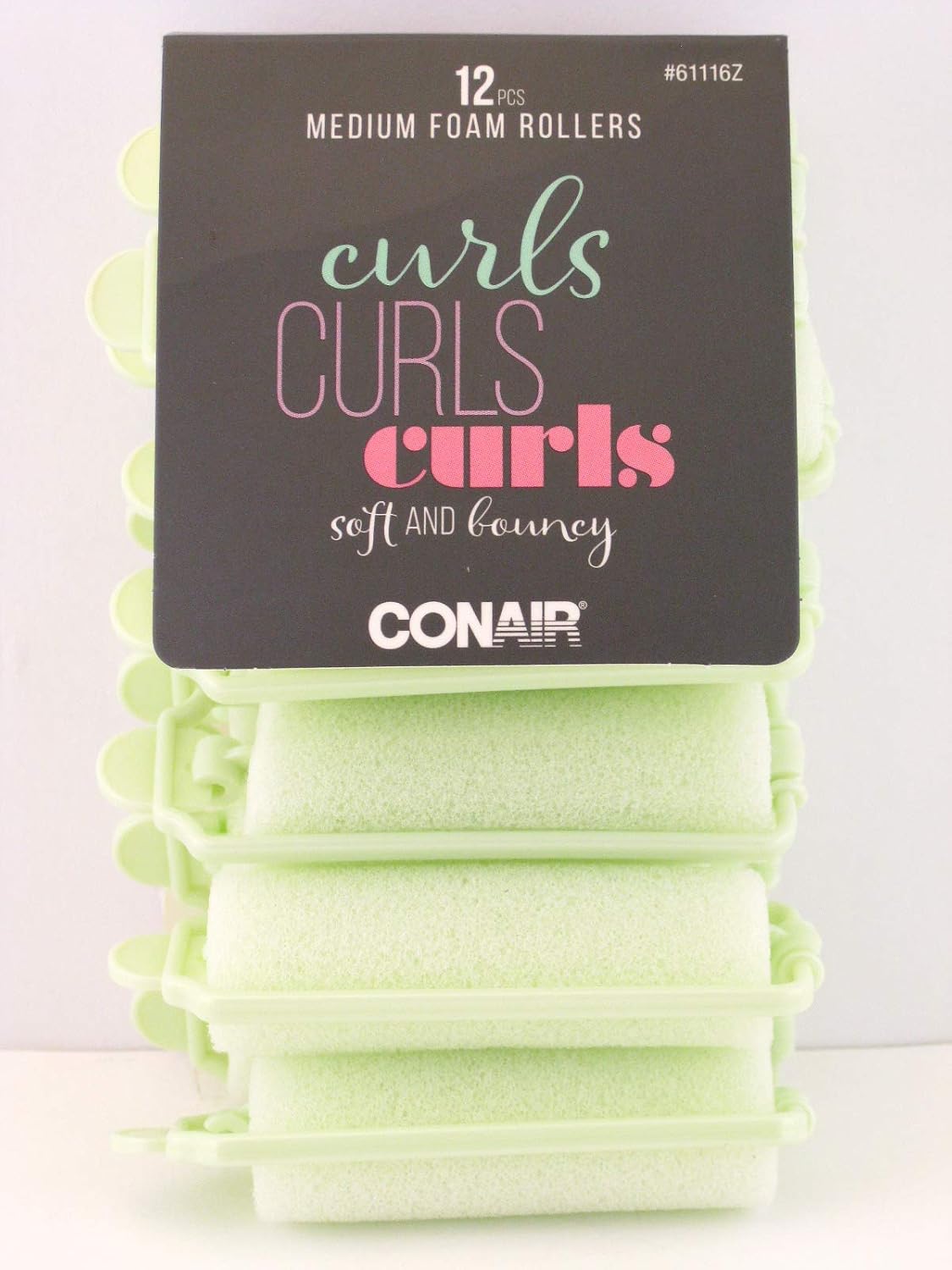 Conair Medium Foam Hair Rollers - 12 Pcs.