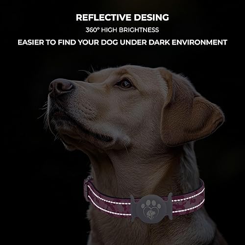 Miniatura 11 de Collar para perro Airtag, soporte impermeable para Airtag, collar de perro Apple Airtag, collar de perro resistente, ajustable, suave y reflectante