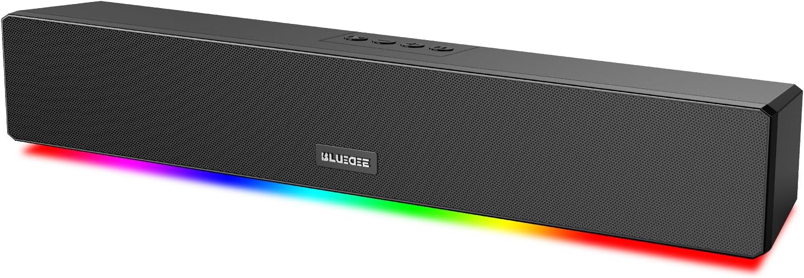 Bluedee Computer Speakers for Desktop PC, HiFi Stereo Bluetooth Speaker, 3.5mm Aux-in Wired PC Speakers, USB Powered Computer Sound Bar Compatible with PCs, Laptops, Tablet, Phones and USB Drivers