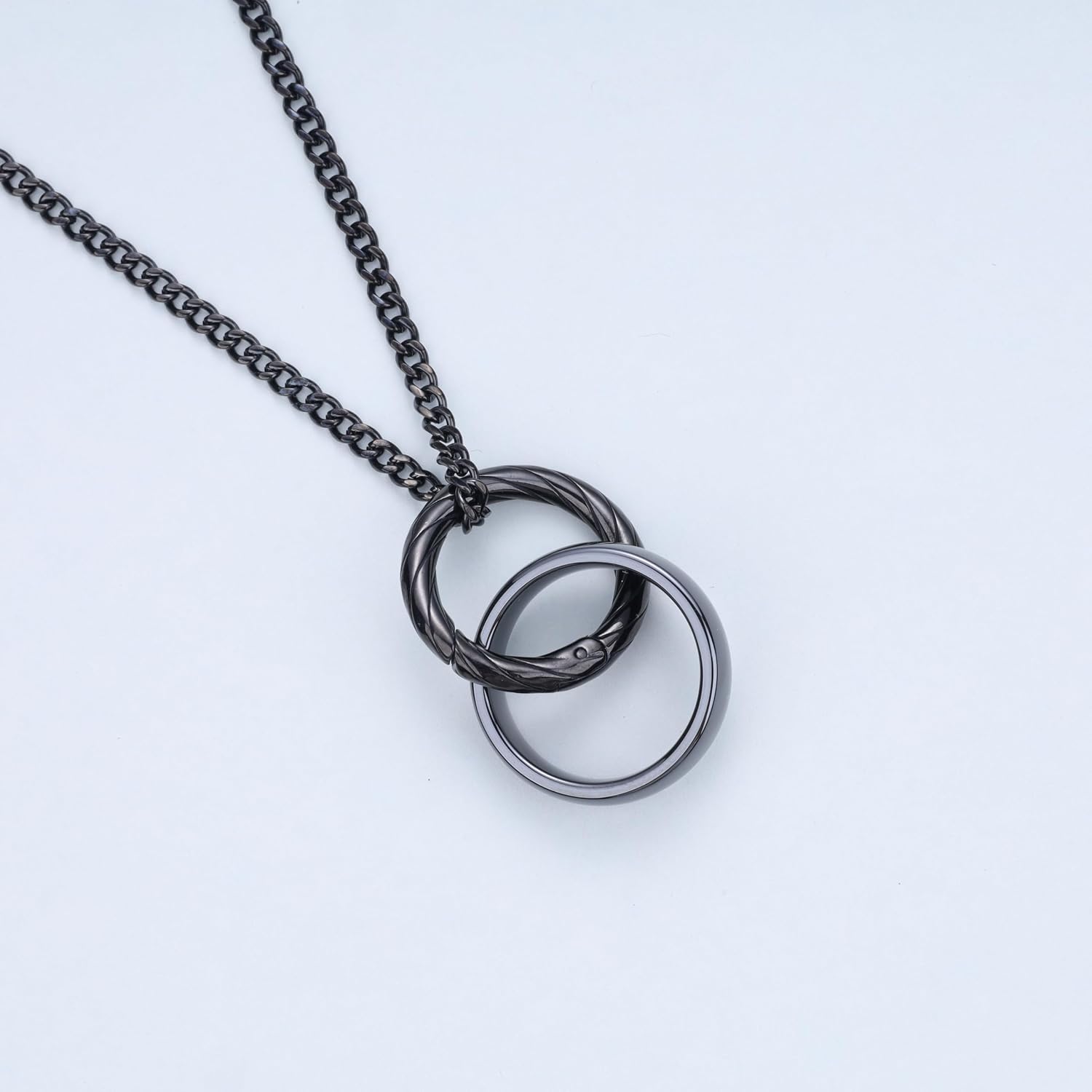 GAVU Stainless Steel Ring Holder Necklace for Women Men image 3