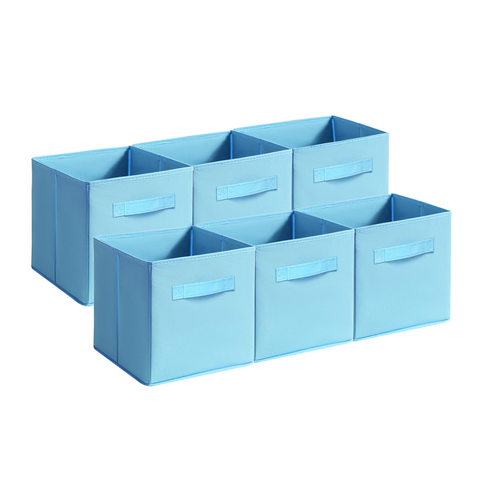 Contenedores de almacenamiento de tela, paquete de 6 organizadores plegables para armario, estantes y espacio vital, opciones de color pastel y oscuro, cajas de almacenamiento plegables con