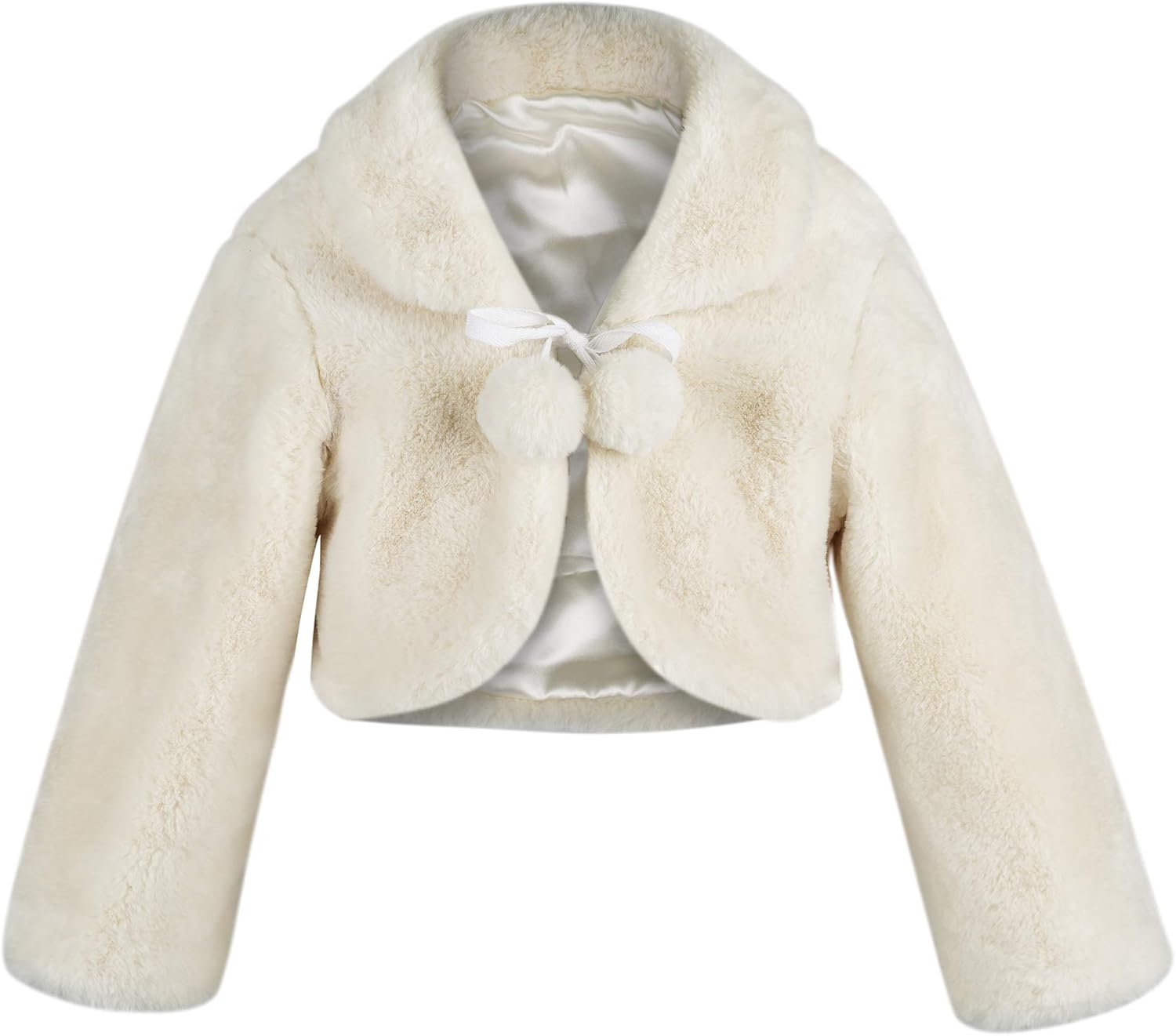 SK Studio Vestido de fiesta de bolero de flores de piel sintética para niñas