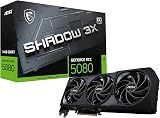 MSI Gaming RTX 5080 16G Shadow 3X OC Graphics Card (16GB GDDR7, 256-bit, Extreme Clock TBD MHz, DisplayPort x 3 2.1a, HDMI 2.1b, NVIDIA Blackwell Architecture) - 1