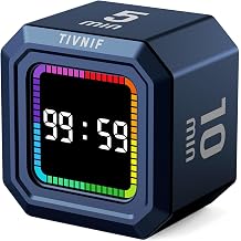 Kitchen Timer Visual Timer for Kids Color Display Gravity Sensor Cube